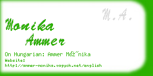 monika ammer business card